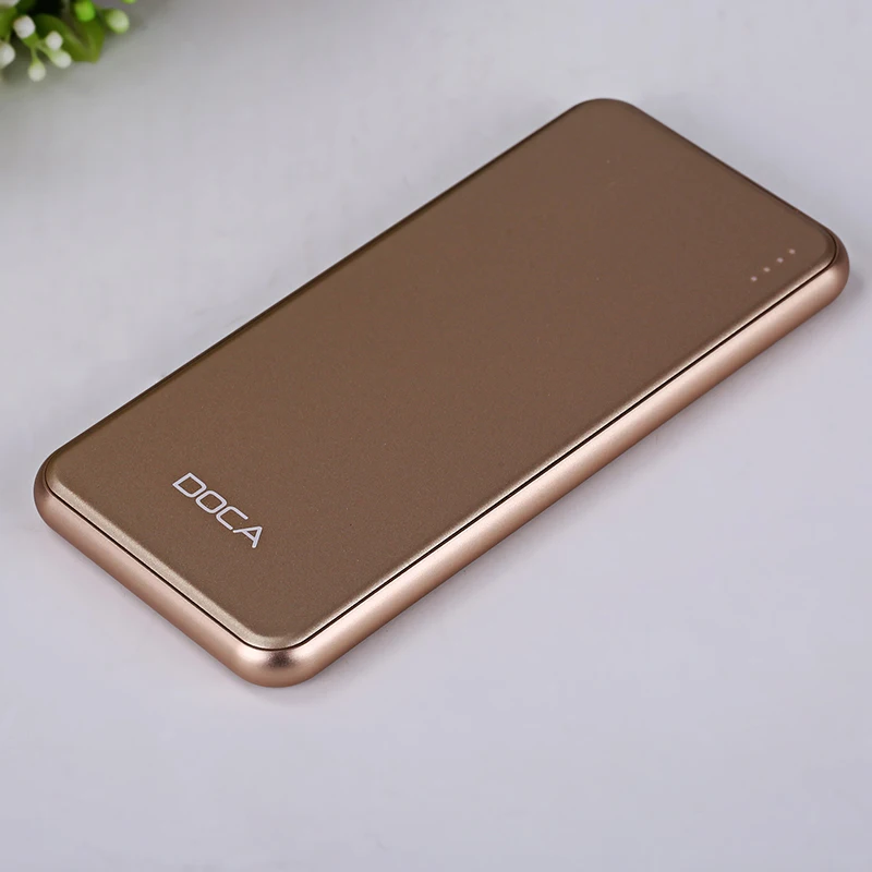 DOCA Power Bank 5000mAh 5V 1.5A External Battery Portable Mobile Backup Powers Ultra Slim Powerbank refined smart Phone design