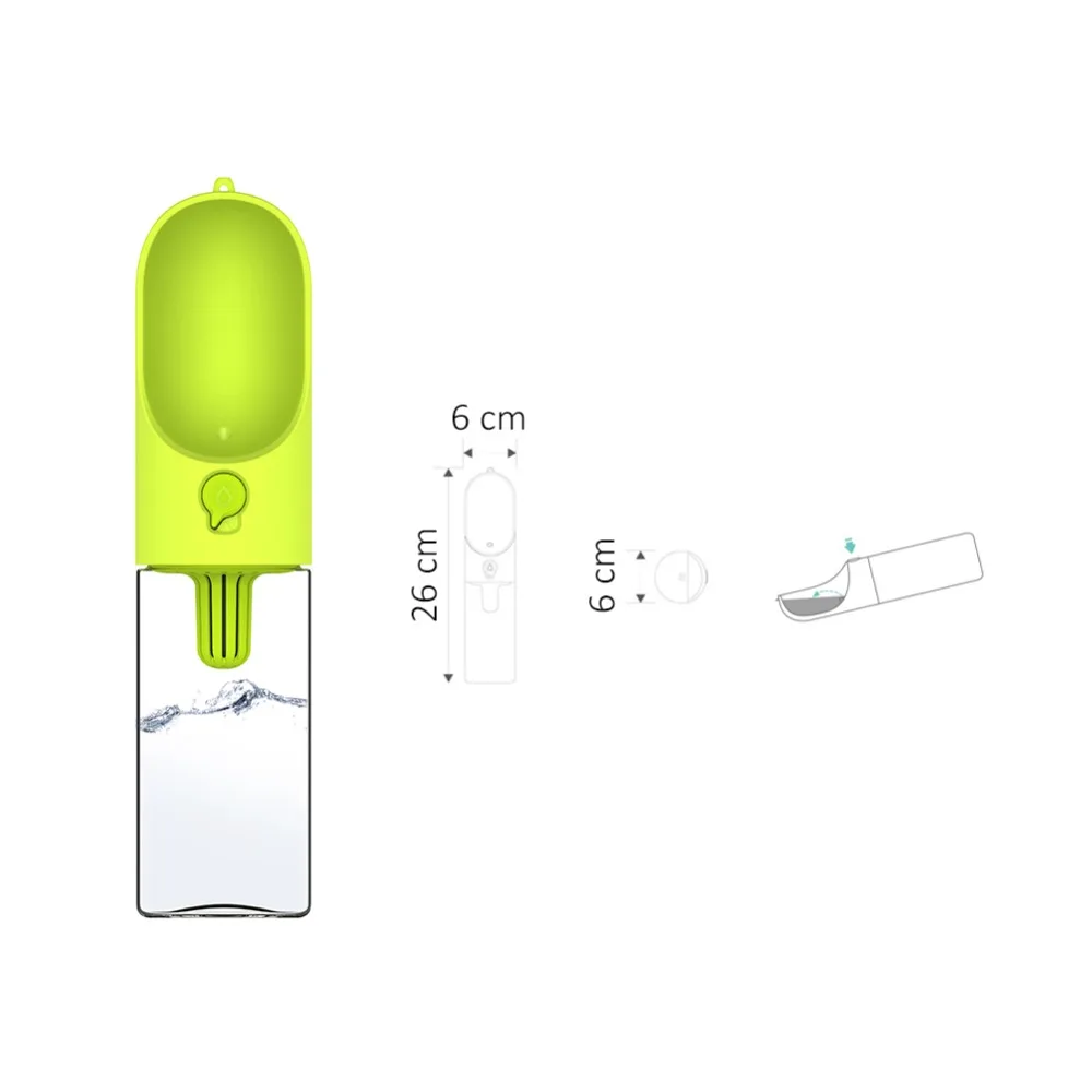 Nicrew 400 мл Pet портативный фильтр бутылки для путешествий питьевые чашки для собак и кошек Экологичные пластиковые кормушки для воды бутылки