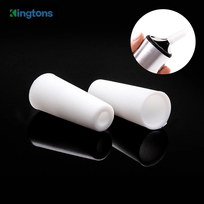 Оригинальный силиконовый мундштук Kingtons Черная Вдова длинный белый подходит для