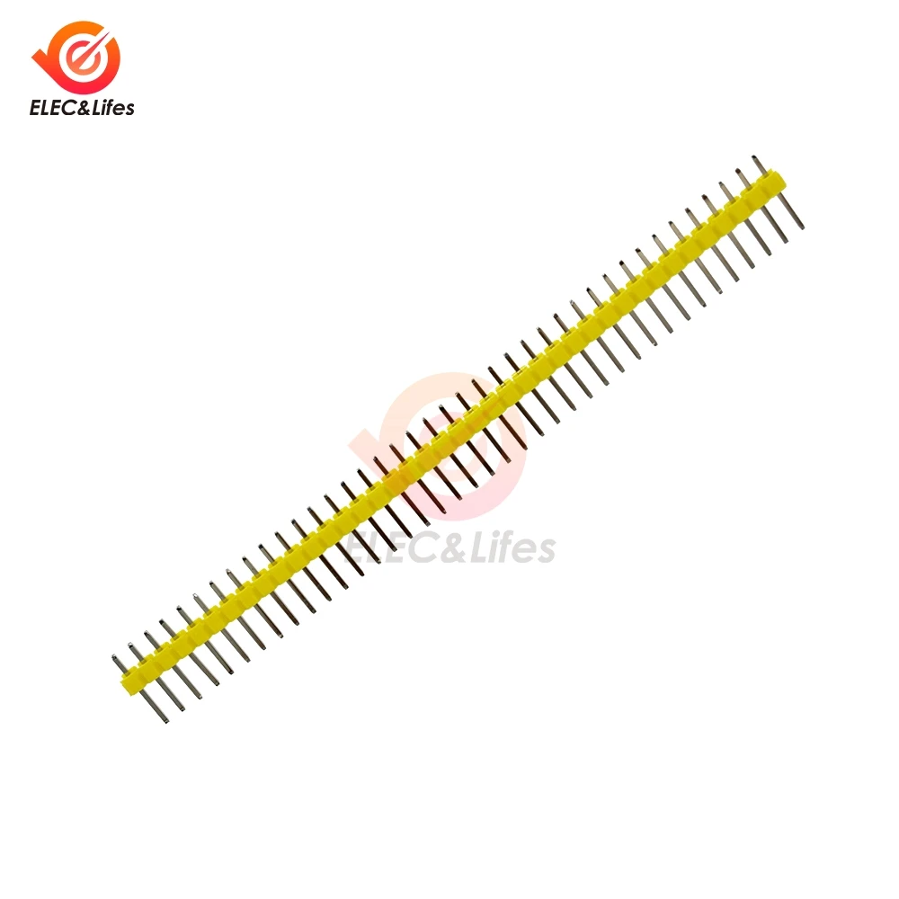 10 шт. 40 Pin 1x40 Однорядный Штекерный соединитель 2,54 мм Разъемный штыревой соединитель Светодиодная лента для Arduino печатной платы DIY пайка