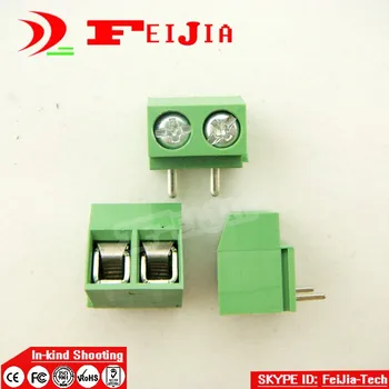 

Free Shipping 100PCS 126-5.0-2P Screw 2Pin 5.0mm Bend Pin PCB Screw Terminal Block Connector(300V/10A)