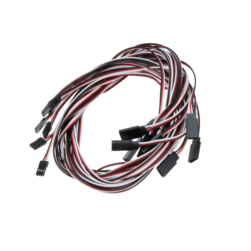 

10Pcs 1000mm 1m Servo Extension Lead Wire Cable Cord for Futaba JR RC Servo Part