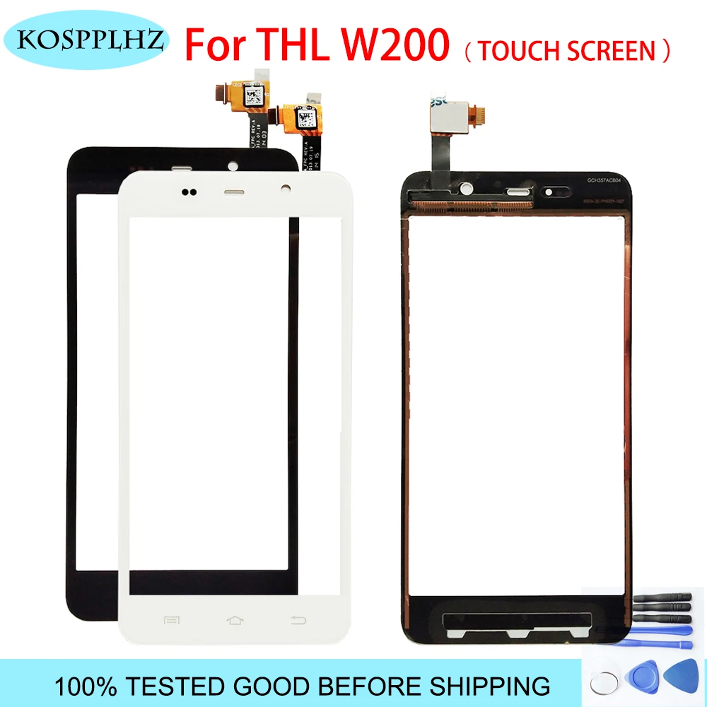 

High quality working glass sensor panel digitizer touch screen For THL W200 W200S W200C phone repair parts assembly + tools