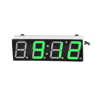 

Car Electric Clock Digital Timer LED Temperature Clock Thermometer Voltmeter LED Display Digital Clock Green Blue Red Light