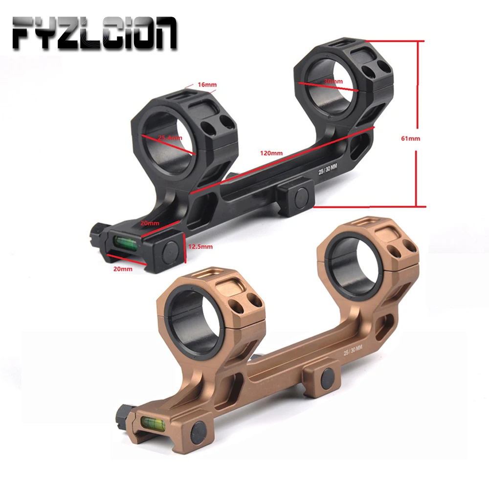

Hunting Rifle Scope Mount 25.4mm/30mm Diameter Rings Mount with Bubble Level Fit Picatinny Rail for Tactical Gun AR15 M4 M16