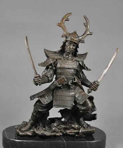 

003254 Art Deco Sculpture Samurai Bronze Statue
