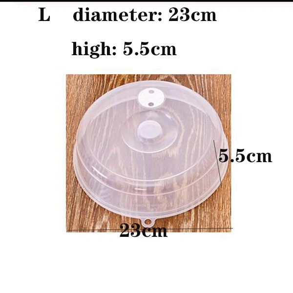 Plastic Food Sealing Cover bowl Plates Lid Microwave heating oilproof cover Kitchen dishware Dustproof Wrap Cap Lids - Color: Transparent  L