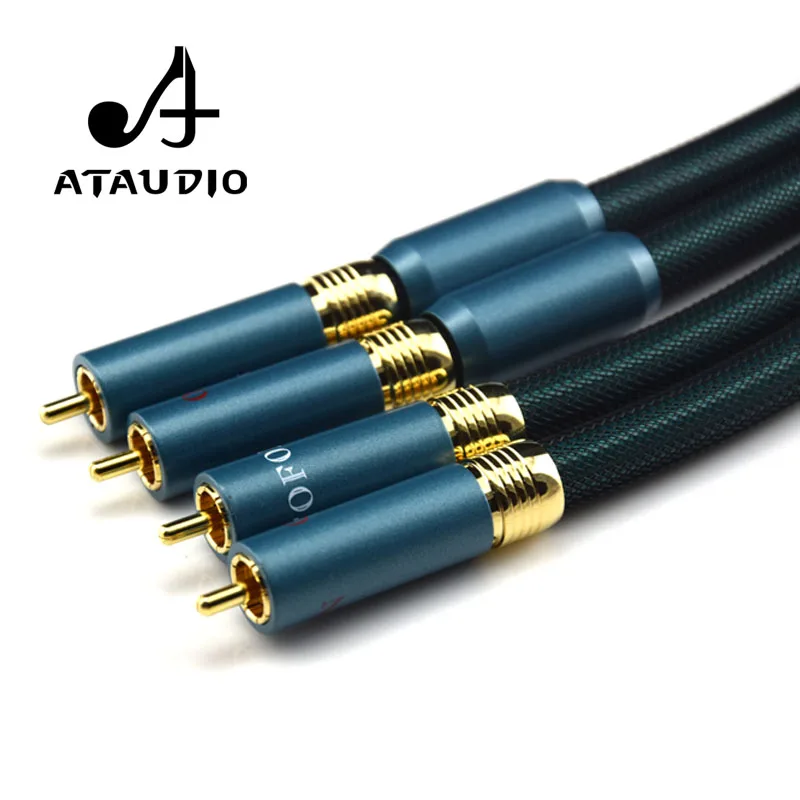  ATAUDIO Hi-end Audio 2 RCA Cable Male to Male Multimedia DVD Interconnect top quality Occ Dual RCA 