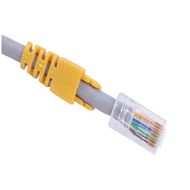 50pieces Plug Cap Network Cat5e Cat6 Ethernet Cable Protective Cover Mixed Color Networking Cable RJ45 Strain Relief Boots