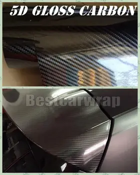 

5D GLOSS CARBON FIBRE VINYL WITH AIR FREE Car styling With PROTWRAPS with air bubble free Size:1.52*20M/Roll