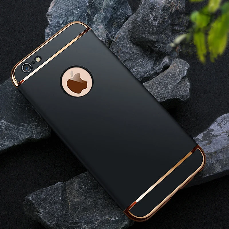 Роскошный Золотой Жесткий Чехол для iphone 7 6 6S 5 5S SE 8 X съемный чехол 3 в 1 iphone6 Plus XS|case