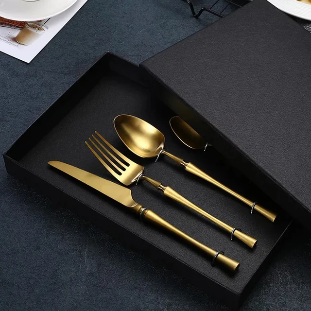 Matte Black Cutlery Set for 304 Stainless Steel Dinnerware Set Fork Knife