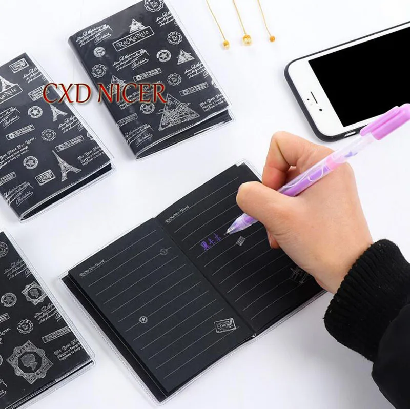 

Black Inside Page Paper Notepad Trumpet Student Book Drawing Painting Office School Stationery Notebook DD1699