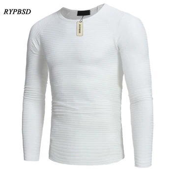

2019 New Striped Men Knitted Sweater Autumn Winter Fashion Clothing Men's Striped Sweaters Solid Color Slim Fit Men Pullover