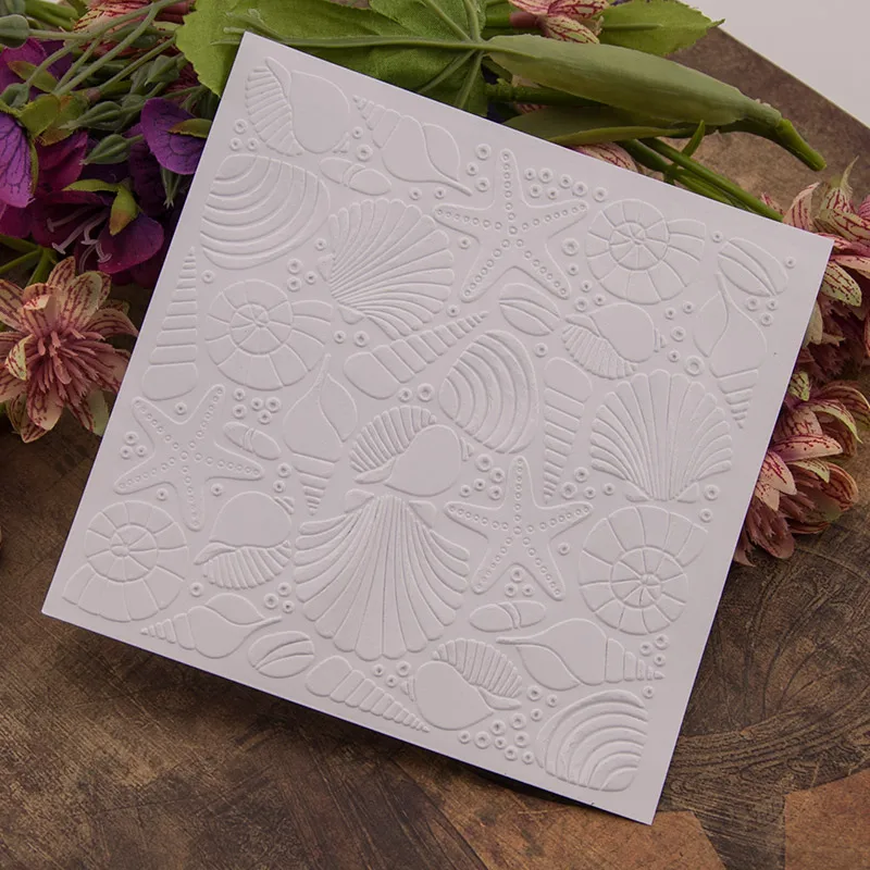 Shell Starfish Conch Plastic Template Embossing Folder For Scrapbooking Paper Card Photo Album Part - 32958967971