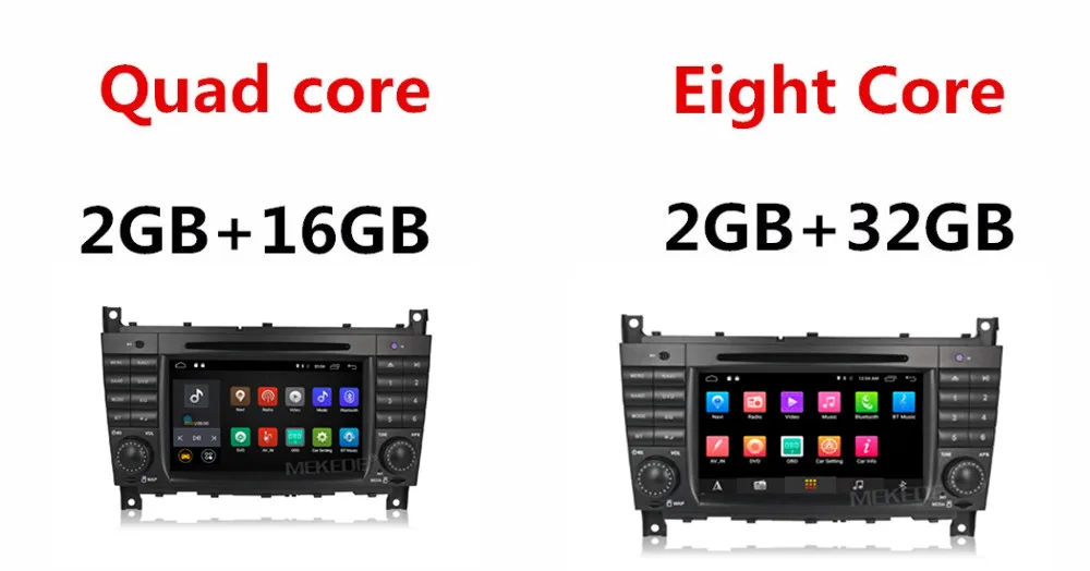 Clearance Free shipping! Pure Android7.1 Smart car navigation GPS DVD player for Mercedes/Benz W203 W209  C-Class C180 C200 CLK200 4