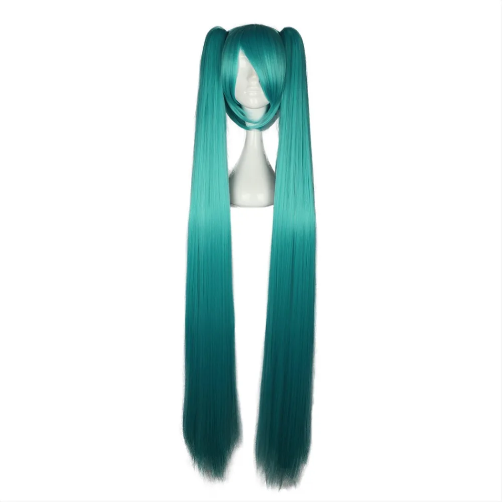 

MCOSER 120cm Long straight hair Synthetic Dark Blue Cosplay Costume Wig+2 ponytails 100% High Temperature Fiber Hair WIG-072C