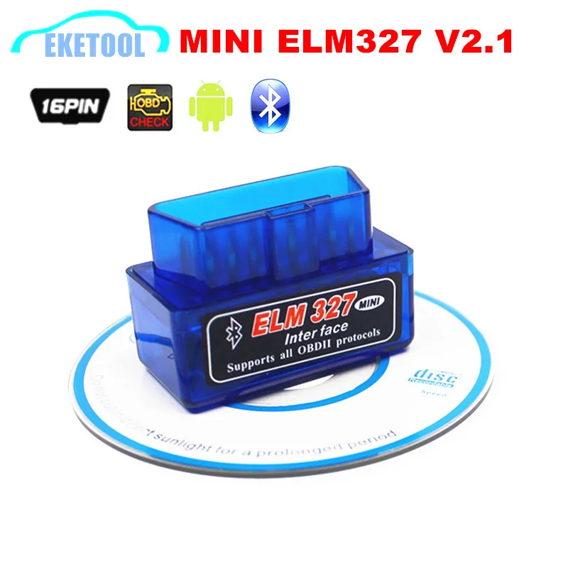 

Latest New V2.1 Car Diagnostic Scanner ELM327 OBDII Code Reader MINI ELM 327 Bluetooth Auto Interface Works Android/PC/Symbian
