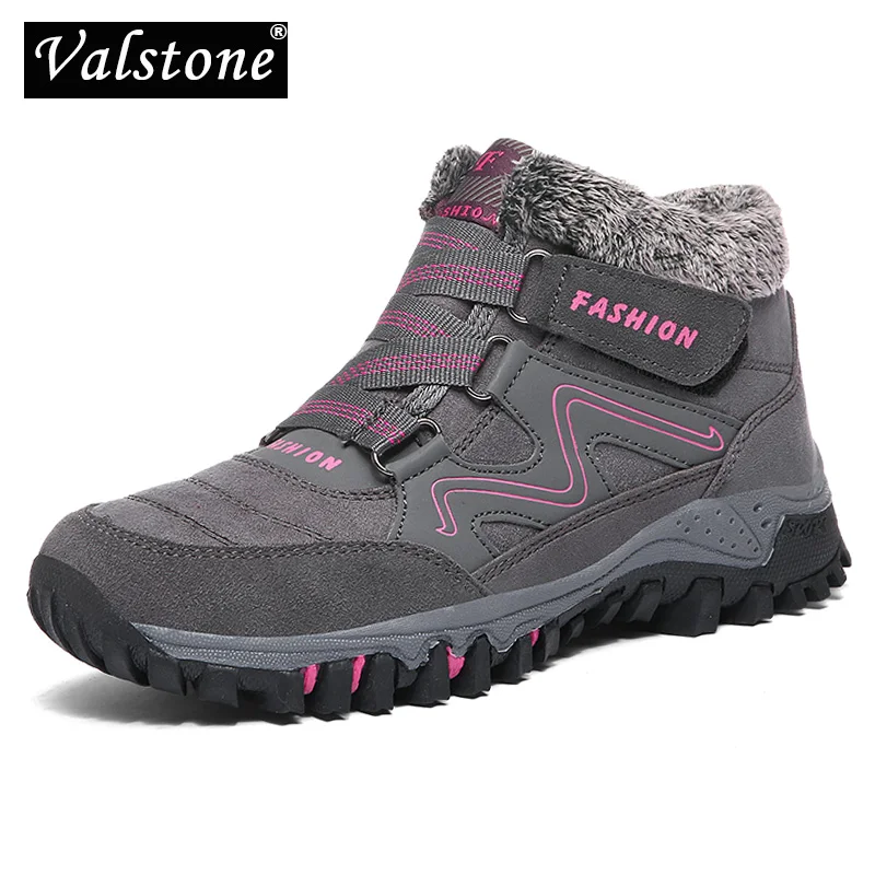 

Valstone 2019 Winter Women boots Snow boot outdoor shoes plush lining ankle boots Super non-slip Lady shoes Zapatos mujer sizes