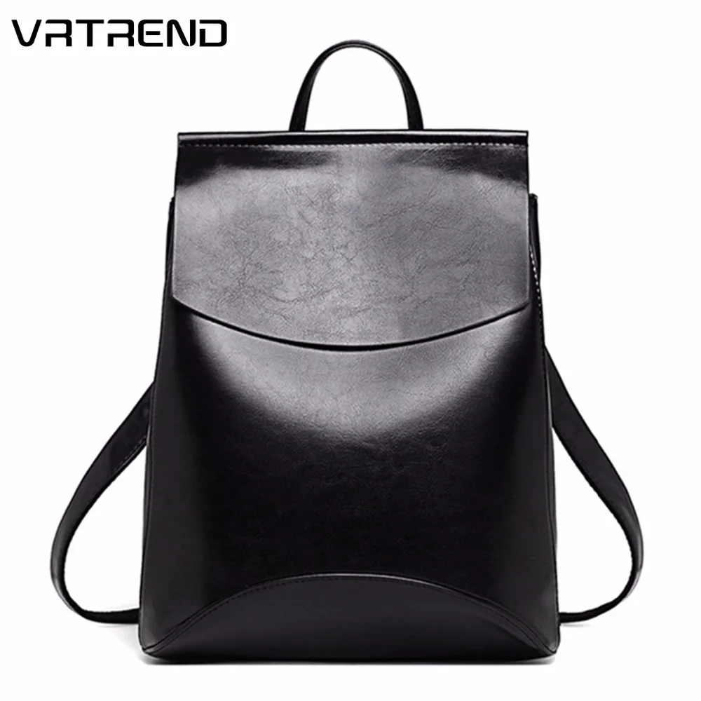 

VRTREND Teenage Girls PU Leather Backpack School Shoulder Bag Backpacks For Youth Women Female Minimalist Casual School Bags