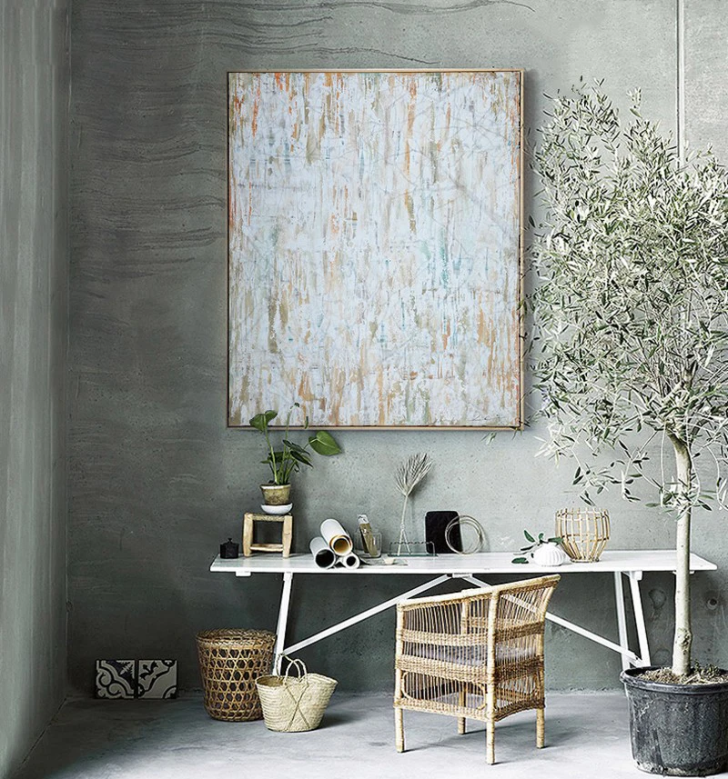 

2016 Simple Pure Nordic Naturism Abstract Wall Art Modern Oil Painting Canvas for Home Living Room Decoration