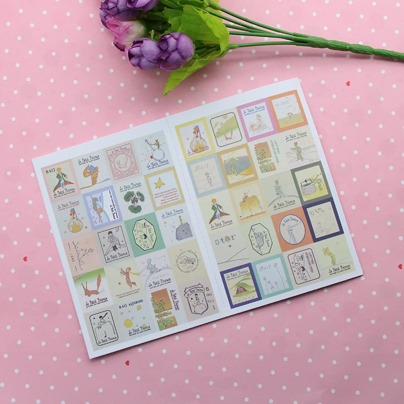 

4 sheet/set Classic Little Prince Cartoon Folding Stamps Stickers Diy Paper Decorative Europe Style Sticker