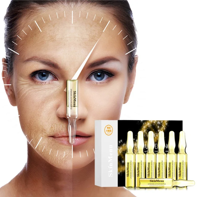 

Long Lasting Ampoule Serum Hyaluronic Acid Vitamin C 24K Gold Retinol Ceramide Anti-Aging Wrinkle Moisturizing 7 pcs Natural