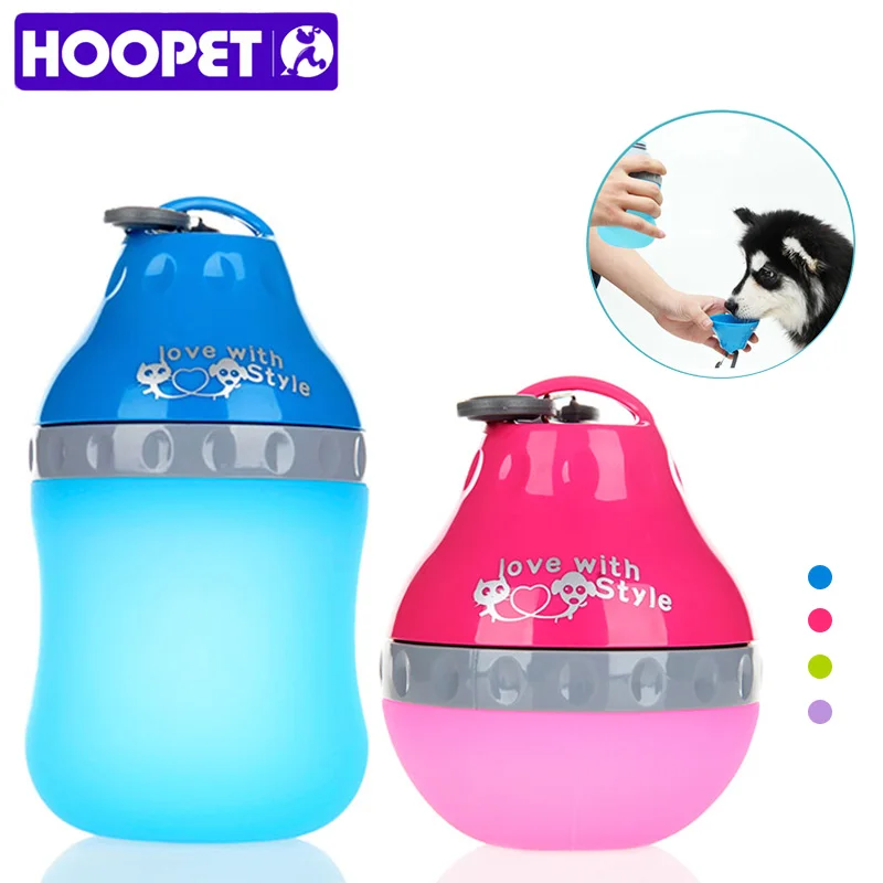 

HOOPET Pet Dog Water Bottle For Small Dogs Travel Drinking Fountains Portable Silicone Teddy Cat Outdoor Pets Supplies