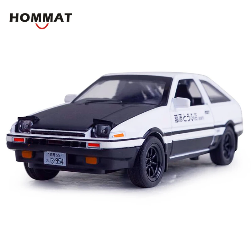 

HOMMAT Simulation 1:28 Initial D Toyota Sprinter Trueno AE86 Alloy Diecast Toy Vehicle Car Model Gift Cars Toys For Children