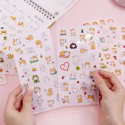6 шт./упак. милые декоративные наклейки с мультгероями Kawaii Dog DIY дневник в стиле Скрапбукинг студенческие наклейки Канцтовары Школьные