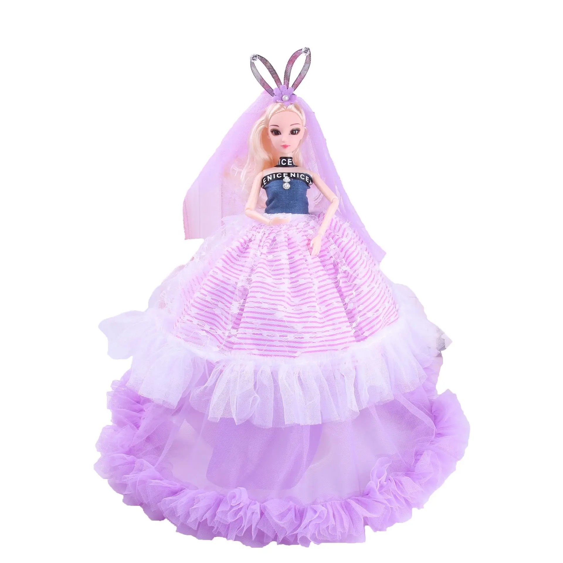 

Fashion Chinese Dolls Girls Toy Collectible Movable Joints Beautiful Style Princess Doll Bunny girlwith Wedding Dress Gift 43cm
