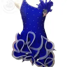 Новая детская одежда Танцевальный костюм сексуальные старший спандекс алмаз для латино-американских танцев, платья для женщин конкурс латиноамериканских танцев платья S-4XL