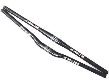 

Superlogic Full Carbon fibre MTB handlebar bike parts bicycle bar cycling 3k finish 31.8*700/720/760mm flat bar riser handlebar