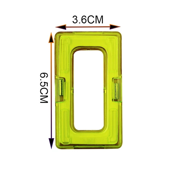 1 шт. большой размер магнитного здания конструктор Сделай Сам один кирпичи части аксессуар конструкционная Магнитная модель Развивающие игрушки для детей - Цвет: Mini Rectangle