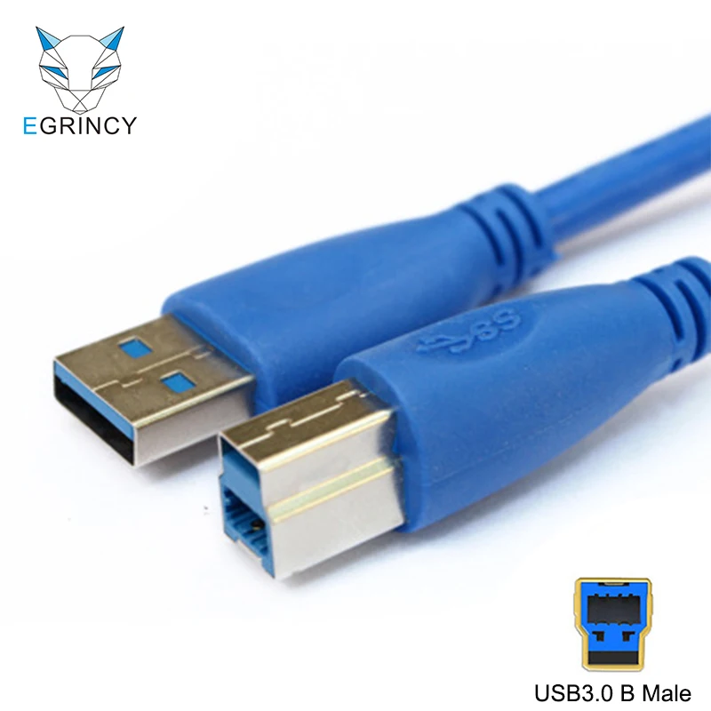 EGRINCY USB 3,0 кабель для передачи данных для принтера USB3.0 type A Male AM To B Male BM USB3.0 шнур для принтера сканер HDD 0,5 м 1 м 1,5 м 3 м 5 м 10 м