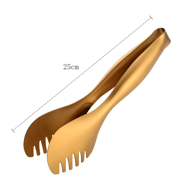 Барбекю, гриль Тонг Нержавеющая сталь зажим хлеба золото Пособия по кулинарии инструменты щипцы для салата используется для щипцы для пищи зажим для мяса Еда зажим - Цвет: Gold