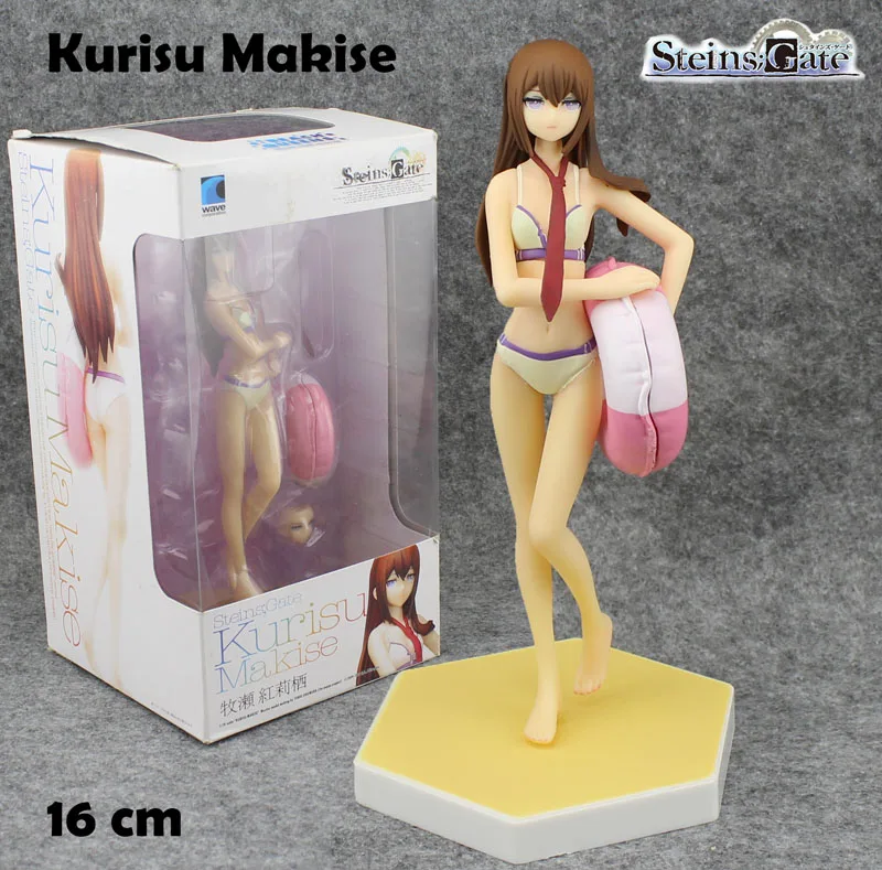 

Free Shipping 6" Steins Gate Makise Kurisu Beach Queens Bikini Swimsuit Ver. Boxed PVC Action Figure Collection Model Toy Gift