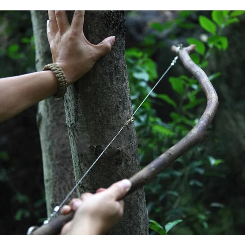 Outdoor Survival Wire Saw Stainless Steel Camping Equipment Survival Tools Hiking Emergency Gear Steel Hand Wire Saw