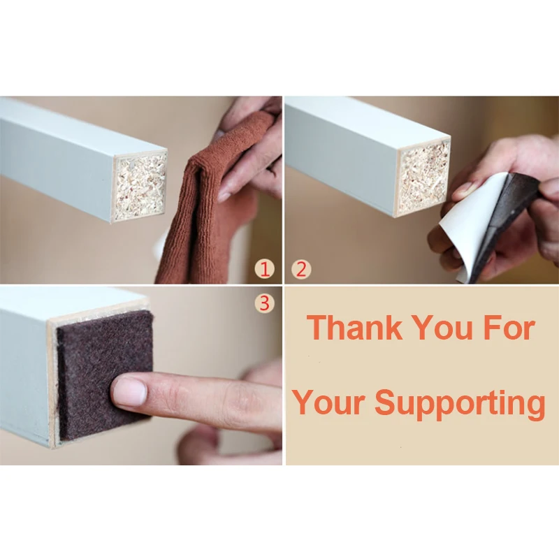 2-32PCS Self Adhesive Mat Table Chair Round Furniture Leg Pads Protector Feet Floor Square Slip Mats Bumper Home Hardware