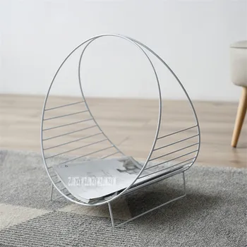 

TOY88-0130 Nordic Style Modern Fashion Magazine Newspaper Rack Creative Home Office Bookshelf Storage Rack Metal Storage Basket