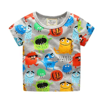 

jumping meters top brand summer kids boys tees & tops printed or applique cotton children clothing cool dropshiping boy t shirt
