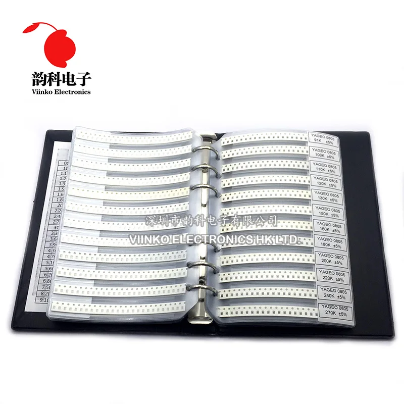 0805 5% SMD Φ Book 1/8W 0R-20M 177valuesx25 шт. = 4425 комплект резисторов 0R ~ 20M 1R-20M | Электронные