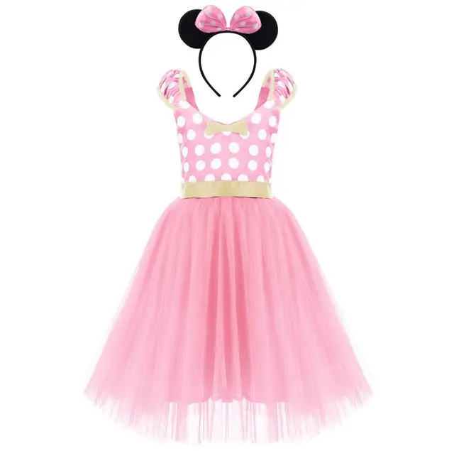 2pcs Set Mickey Mouse Clothing for Girls Child Birthday Party Minnie