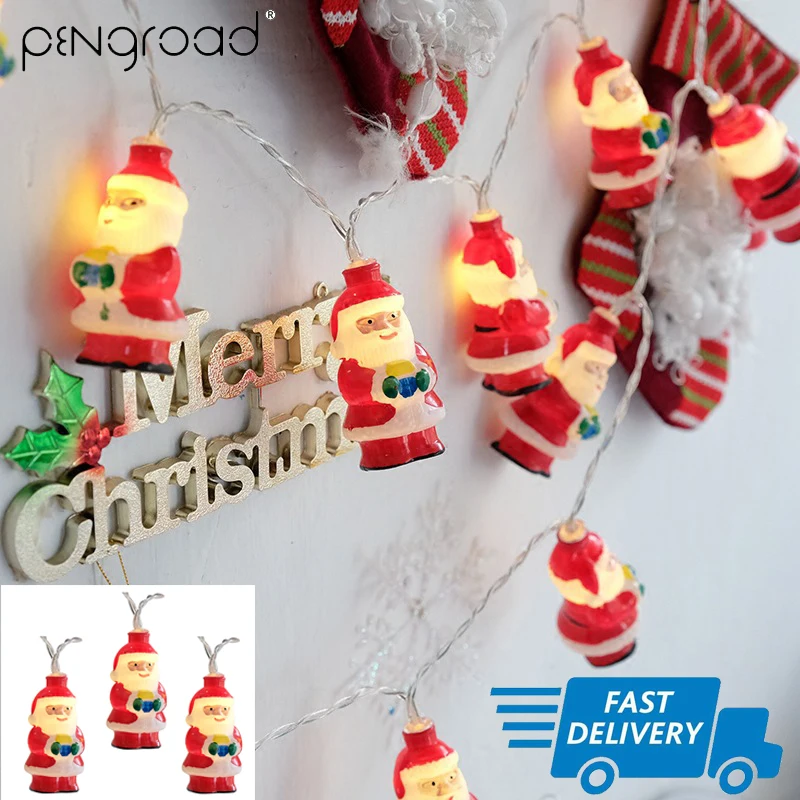 

Santa and Snow 40 leds String Light Copper Wire 2018 Home Christmas Tree Light Holiday Decoration Wedding Fairy Light 1-4M SL038