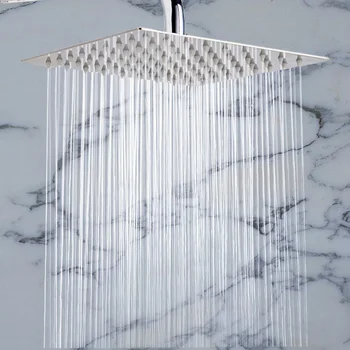

Bathroom 6''8''10'' Inch Stainless Steel Shower Head Square/Round Top Rainfall Water Saving High Pressure Shower Ceiling Mounted