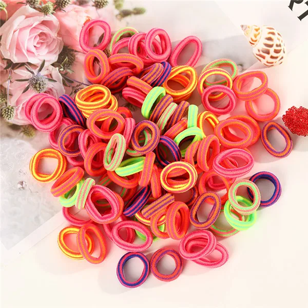 wedding hair clips 50/100pcs Baby Girls Colorful Small Elastic Hair Bands Children Ponytail Holder Kids Headband Rubber Band Mini Hair Accessories Hairclip