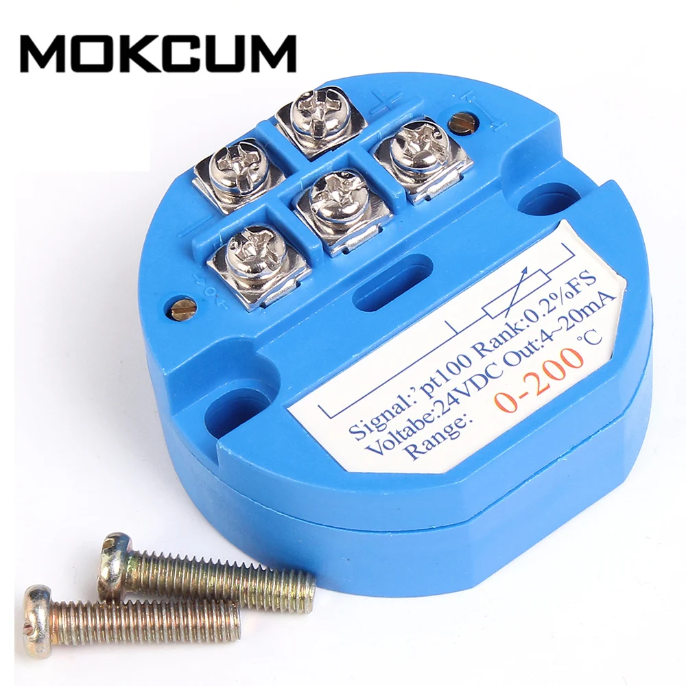 

RTD PT100 SBW Temperature Sensor Meter Temperature Transmitter Isolated Detector Module 0~200 Degree 4-20MA