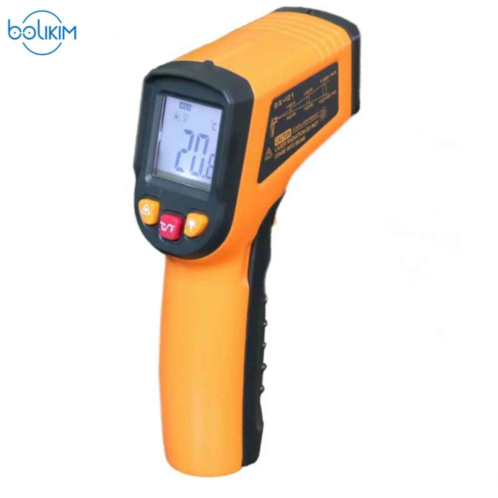 

BOLIKIM Infrared Thermometer Non-contact Temperature Tester LCD Display IR Laser Point Gun Diagnostic-tool Digital Thermometer