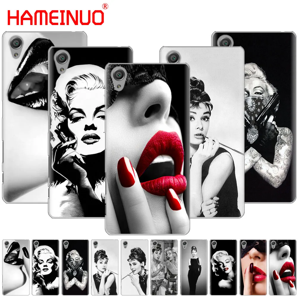 

Audrey Hepburn Tattooed Marilyn Monroe Cover Case for sony xperia C6 XA1 XA2 XA ULTRA X XP L1 L2 X XZ1 compact XR/XZ PREMIUM