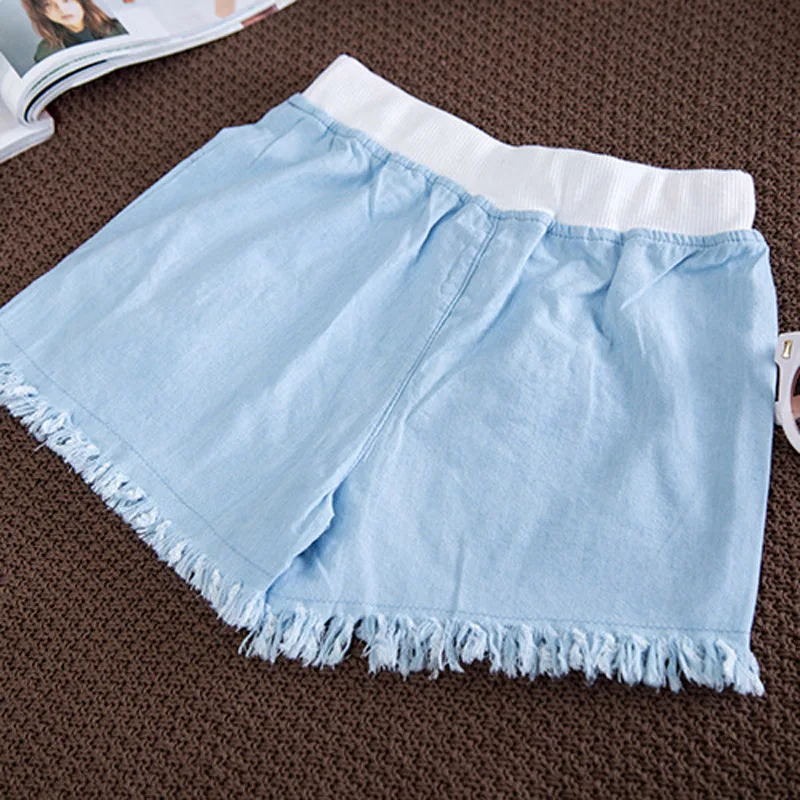 LAKAKSTY 2018 New Summer Children Clothing Sets  Baby Girl Chiffon Tops + Jeans Shorts 2pcs Suits Princess Kids Girls Clothes (6)